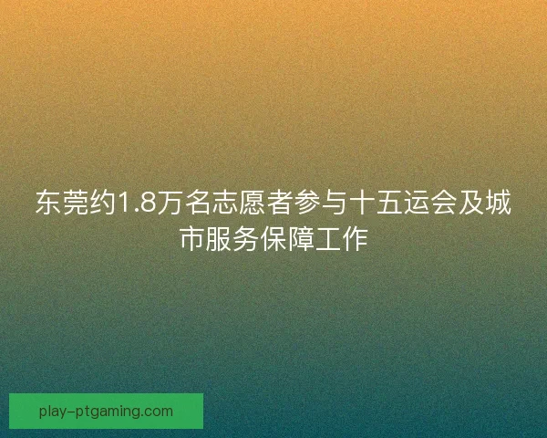 东莞约1.8万名志愿者参与十五运会及城市服务保障工作